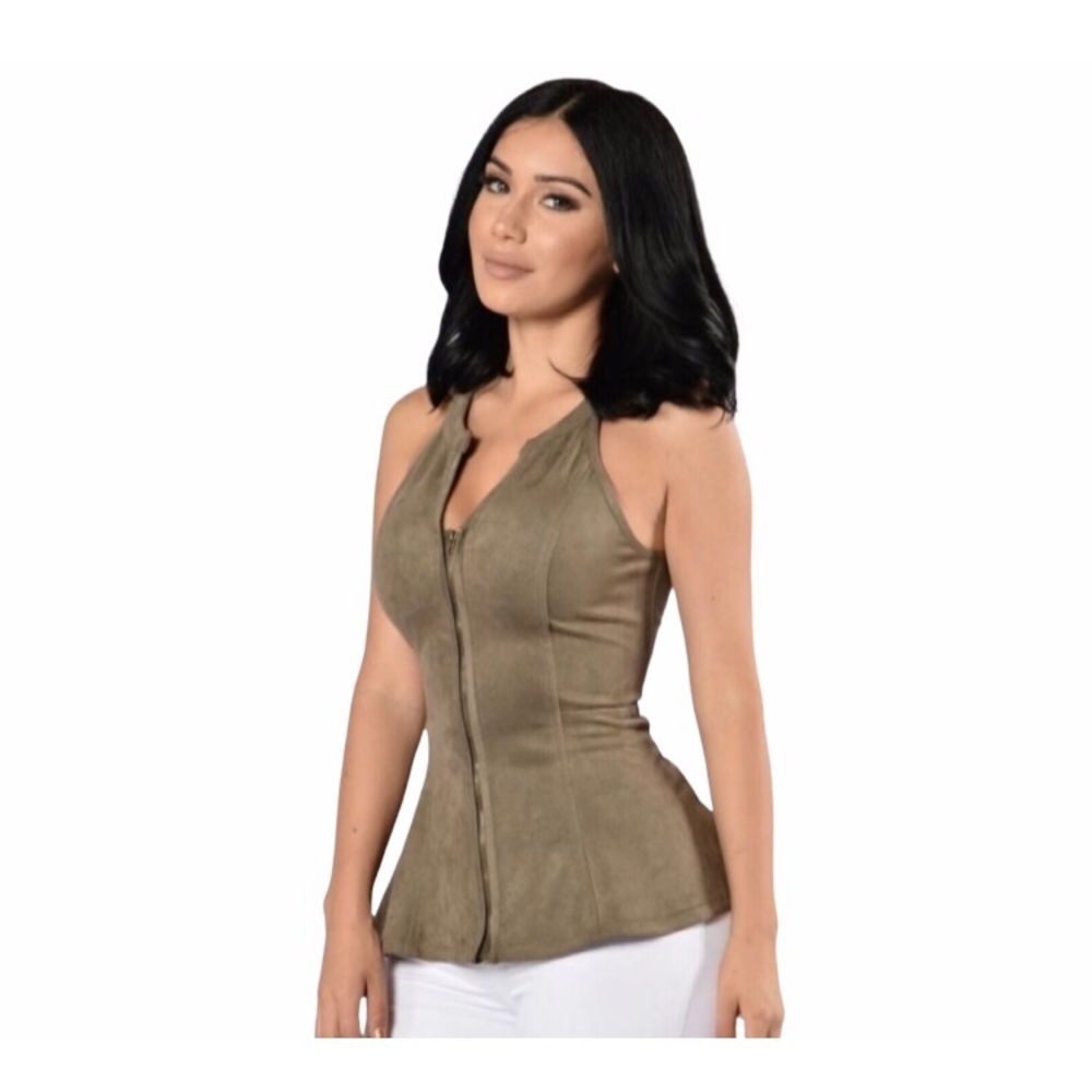 Fashion Nova Olive Peplum Top
